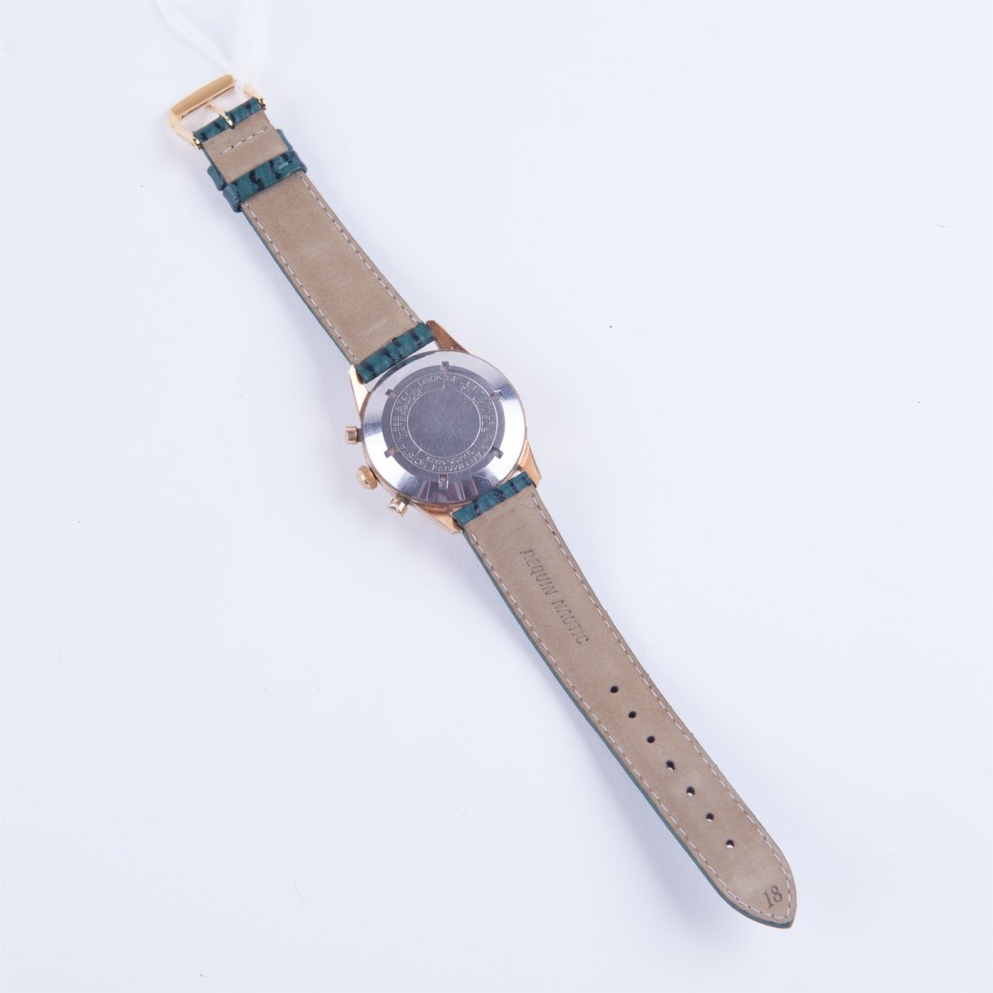 "Dreffa Geneve" gold plated chronograph wristwatch. — image 4