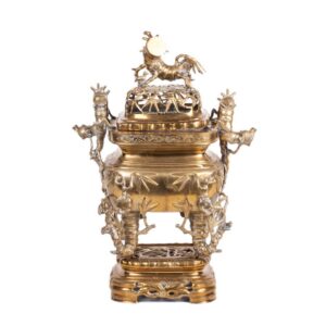 Antique Chinese bronze incense burner — image 1