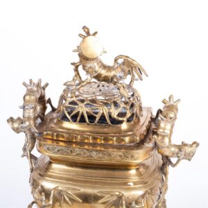 Antique Chinese bronze incense burner — image 2
