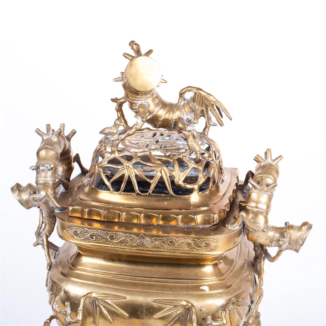Antique Chinese bronze incense burner — image 2