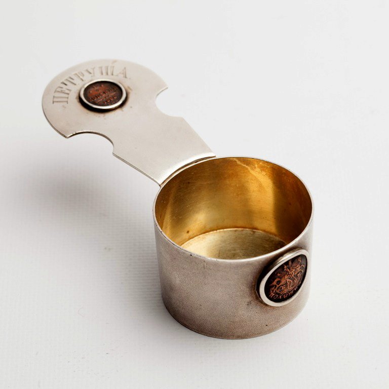 Russian silver kovsh. — image 1