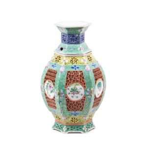 Chinese pierced ceramic covered potpourri jar — image 1