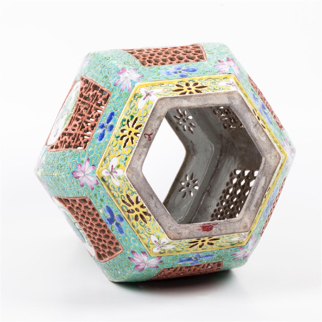 Chinese pierced ceramic covered potpourri jar — image 5