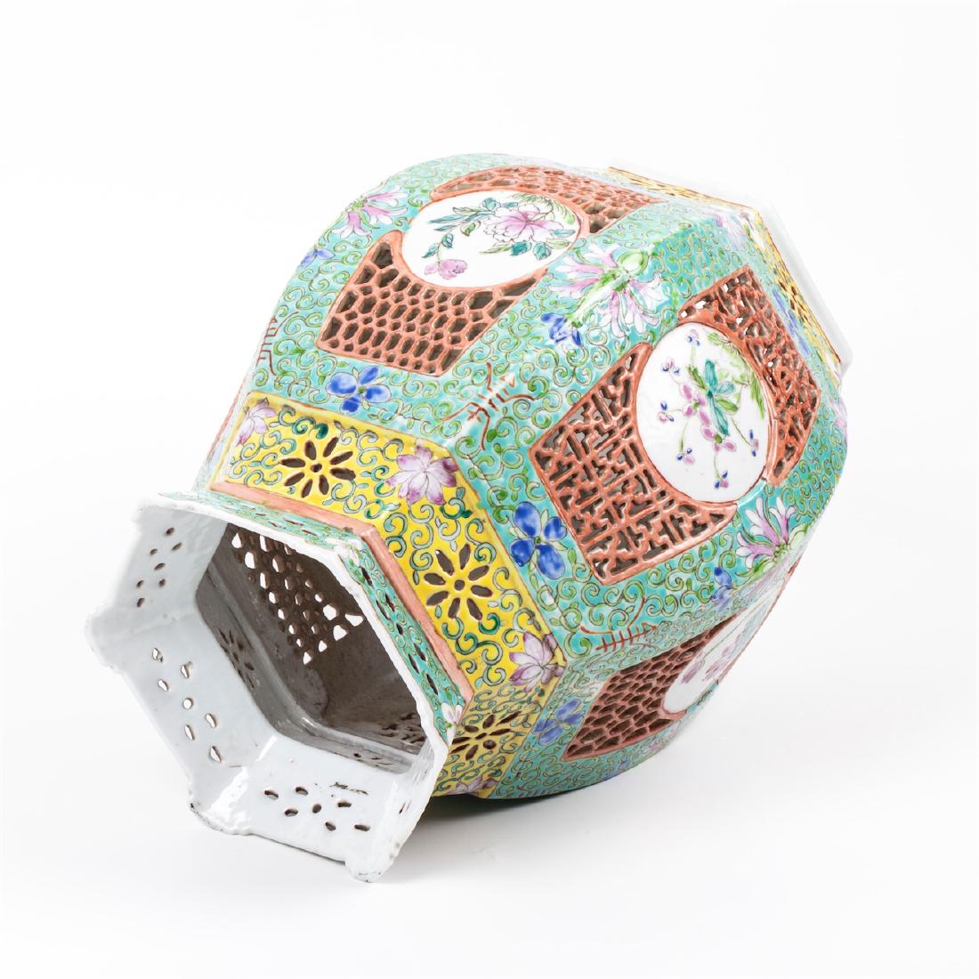 Chinese pierced ceramic covered potpourri jar — image 6