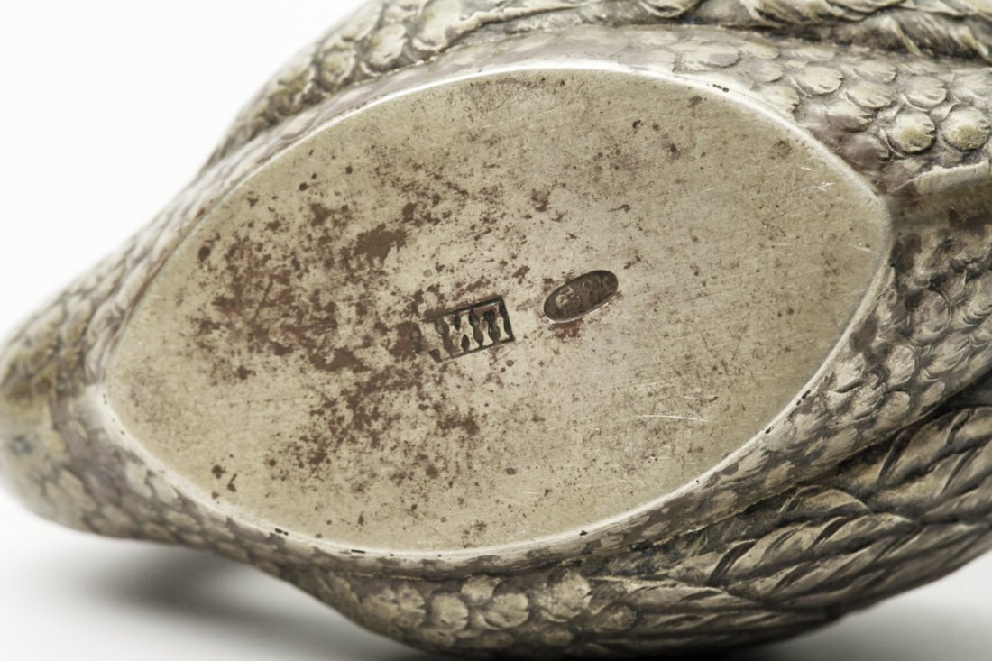 Russian silver salt cellar. — image 5