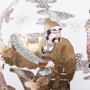 Antique Japanese painted porcelain vase with bronze — image 4