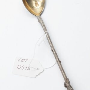 Russian tea-holder silver spoon. — image 1