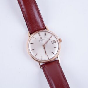 "Omega" calender automatic gold 18k wristwatch. — image 1