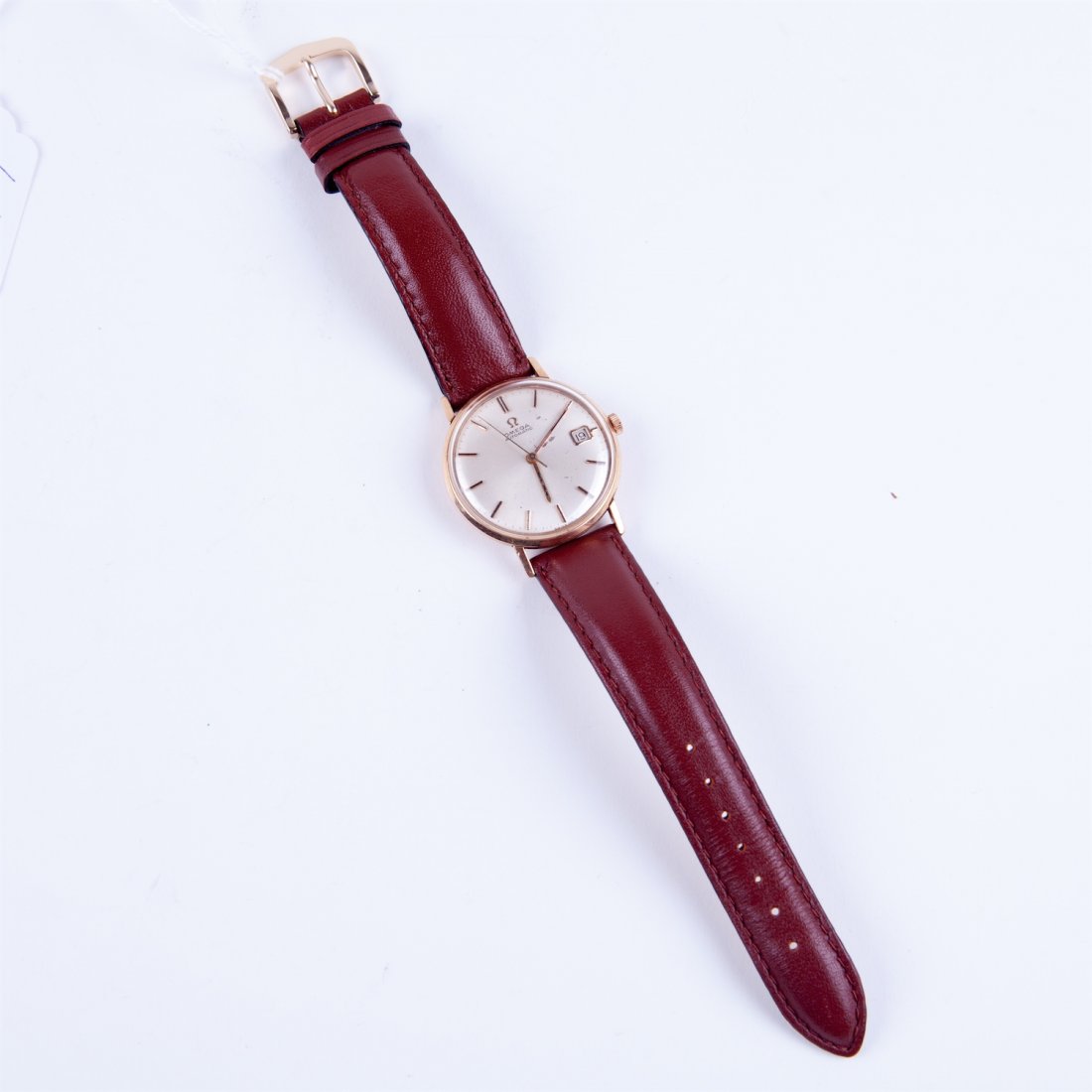 "Omega" calender automatic gold 18k wristwatch. — image 2