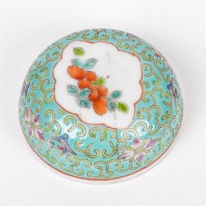 Antique Chinese porcelain vase on a wooden stand — image 4