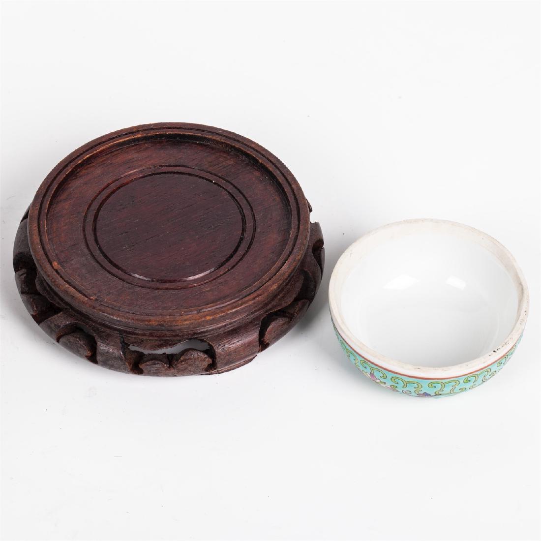 Antique Chinese porcelain vase on a wooden stand — image 5