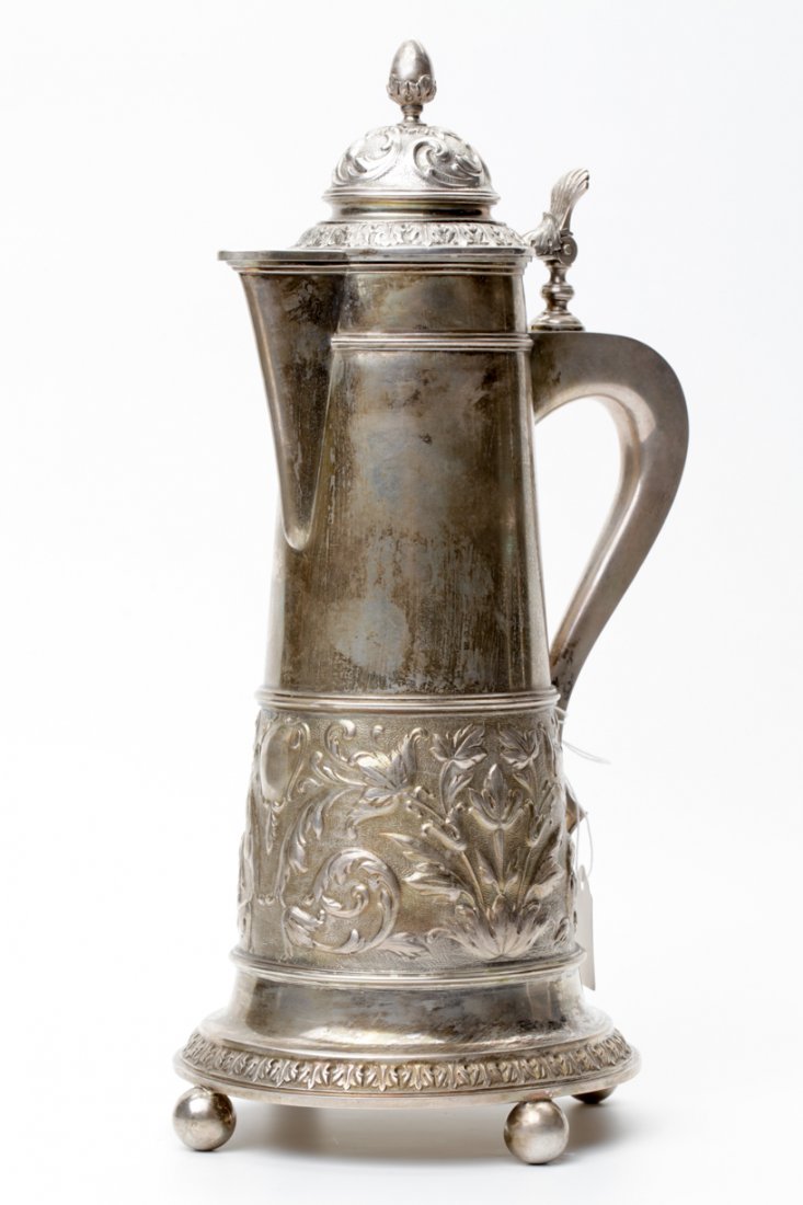 Russian Faberge silver jar. — image 1