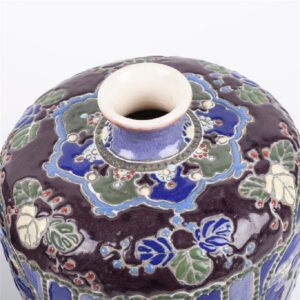 A pair of antique Chinese glazed faience vases — image 3