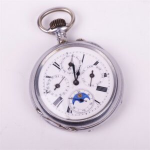 Triple calender with moonphase pocket watch. — image 1