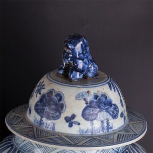 A pair of antique Foo Dog Chinese temple jars — image 2