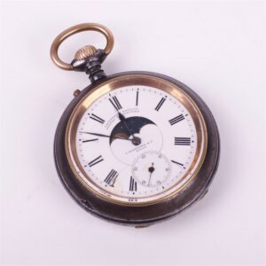 Very rare German gun metal gent's pocket watch with — image 1