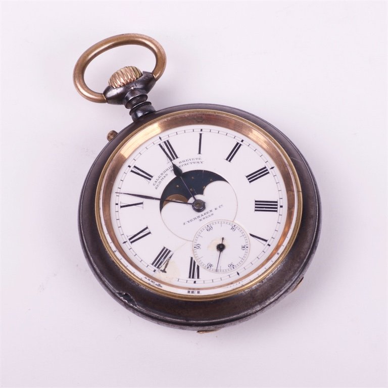 Very rare German gun metal gent's pocket watch with — image 1