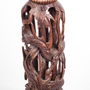 Chinese carved wood dragon pillar. — image 4