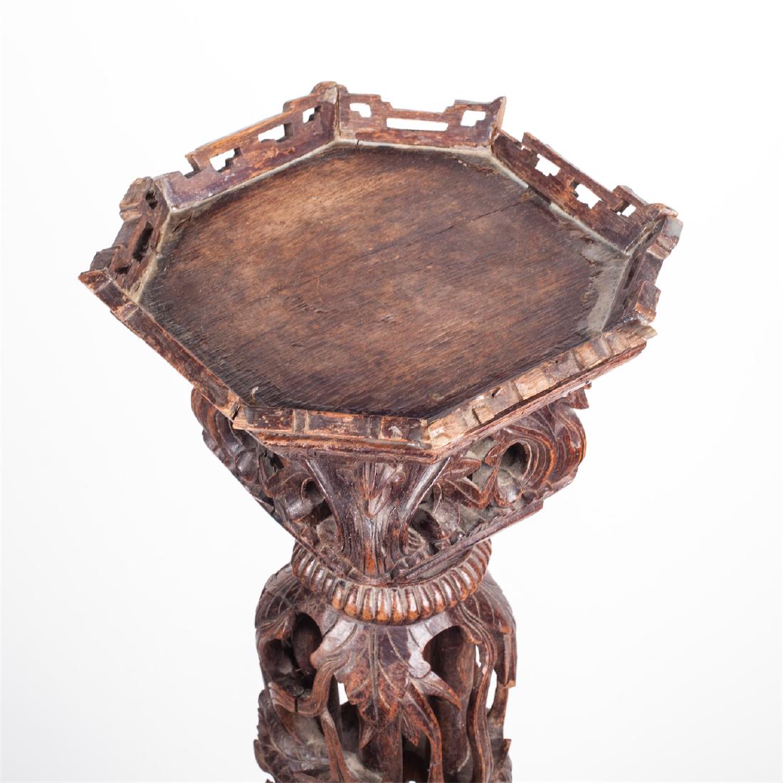 Chinese carved wood dragon pillar. — image 5