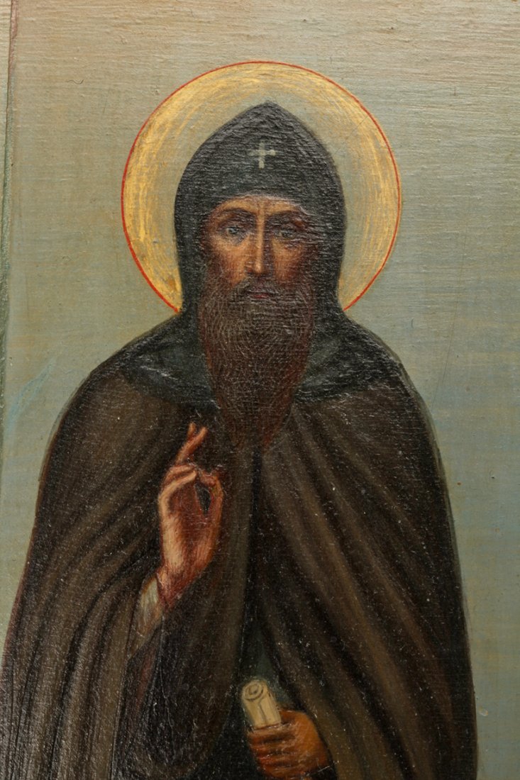 Russian icon with silver and enamel riza. — image 4