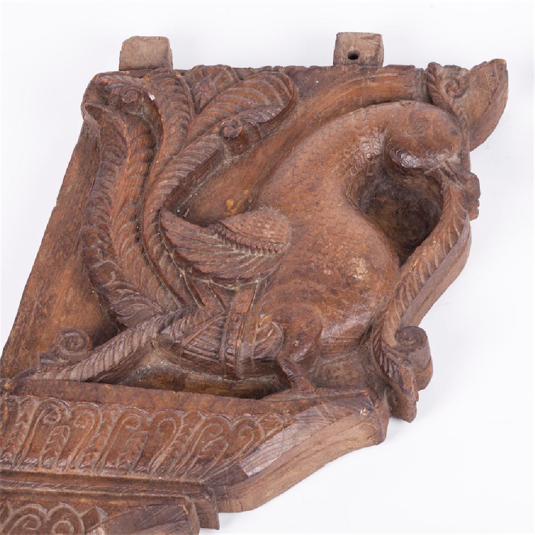 Antique Chinese wooden decoration parts — image 2