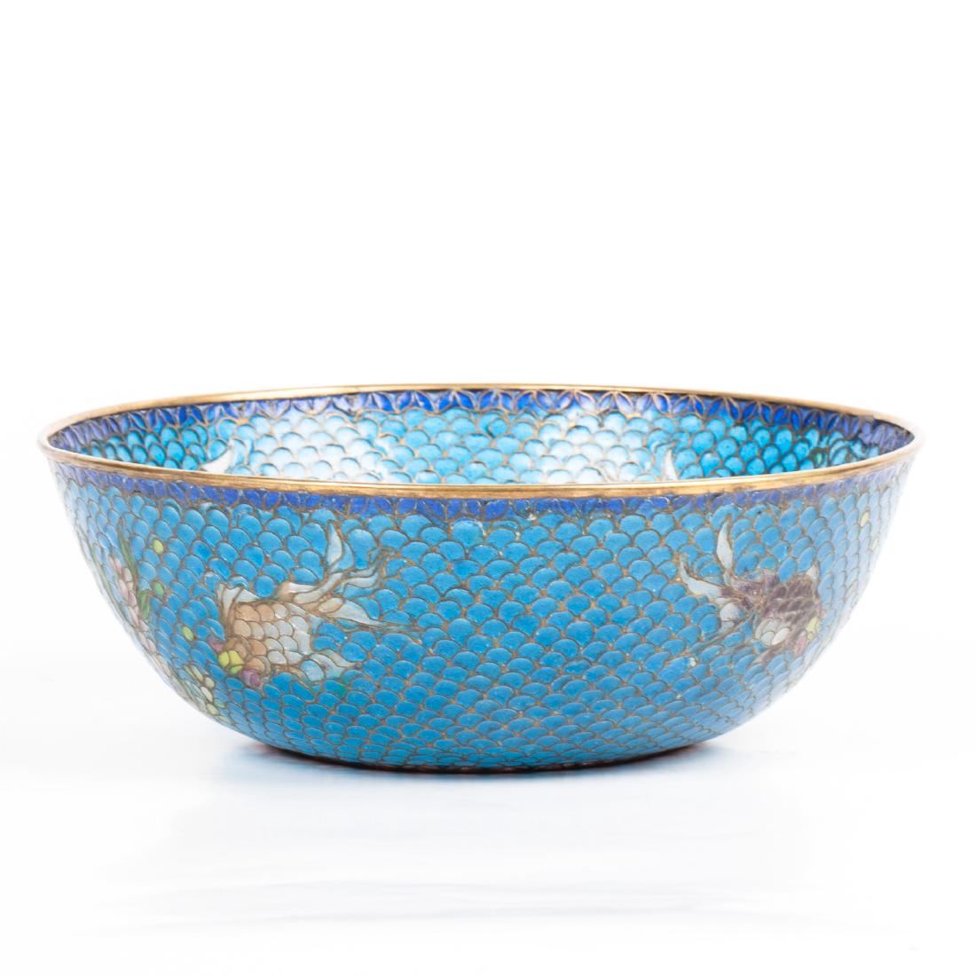 Antique Chinese cloisonne an enamel bowl — image 2