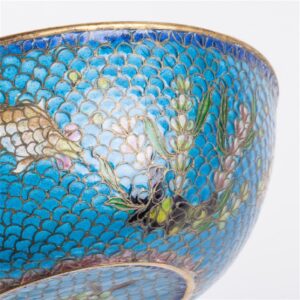 Antique Chinese cloisonne an enamel bowl — image 5