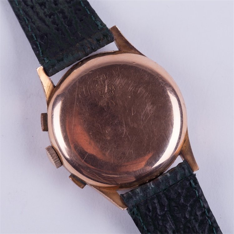 Big Size Gold 18k telemetry chronograph wristwatch. — image 4