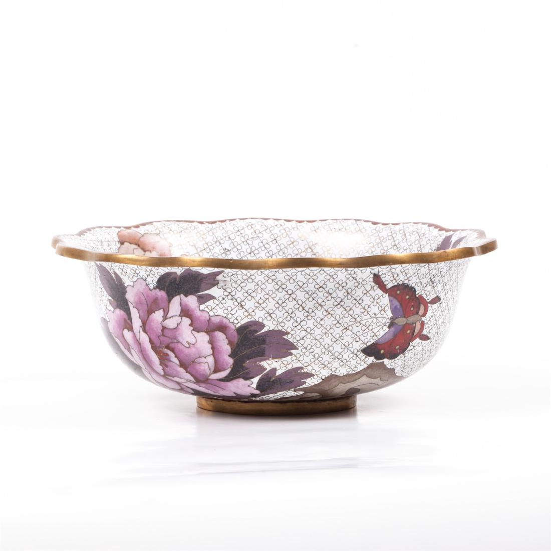 Chinese bronze cloisonne an enamel flower bowl — image 2