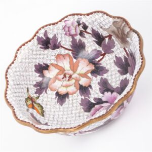 Chinese bronze cloisonne an enamel flower bowl — image 3