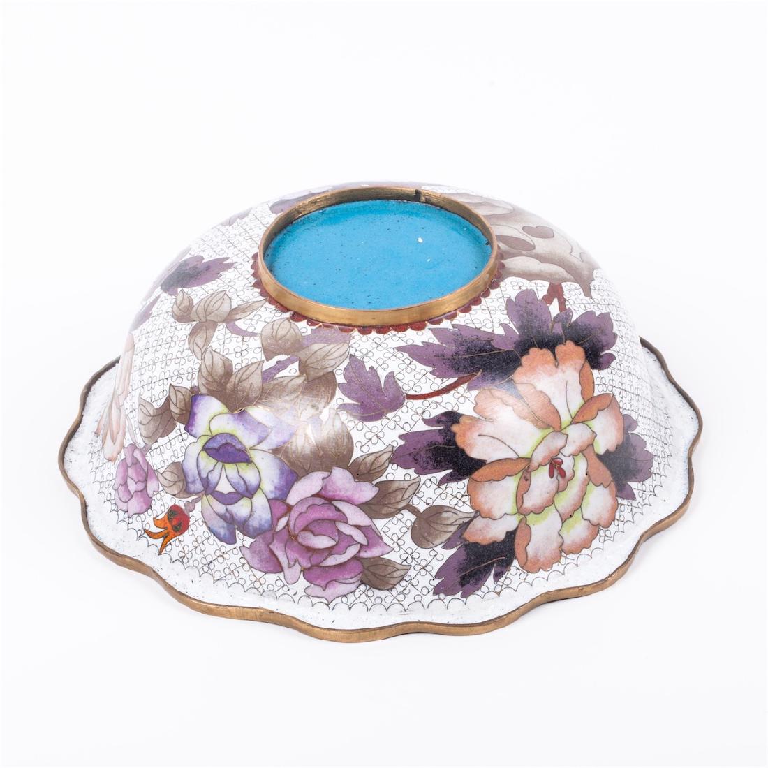 Chinese bronze cloisonne an enamel flower bowl — image 4