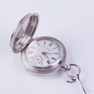 Silver case pocket watch "Perret & Fils" — image 1