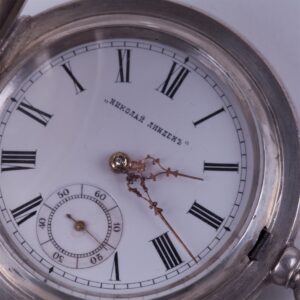 Silver case pocket watch "Perret & Fils" — image 5