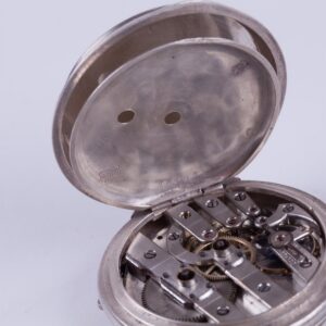 Silver case pocket watch "Perret & Fils" — image 6