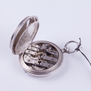 Silver case pocket watch "Perret & Fils" — image 7