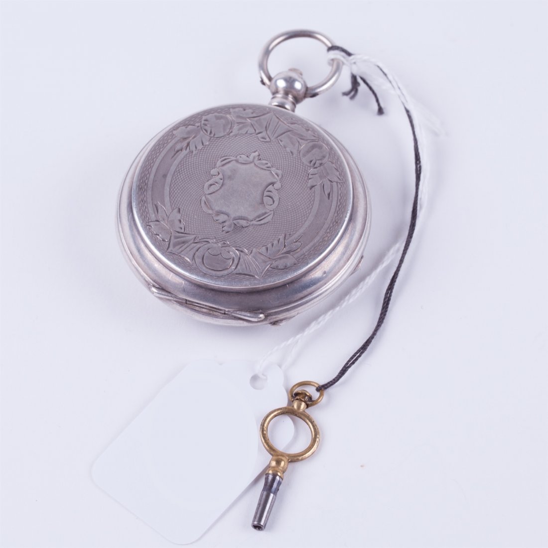 Silver case pocket watch "Perret & Fils" — image 9