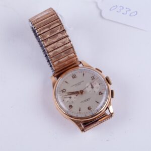 Gold 18k "Chronographe Suisse" chronograph wristwatch. — image 1