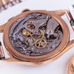 Gold 18k "Chronographe Suisse" chronograph wristwatch. — image 3