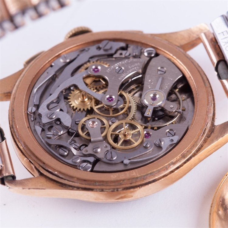 Gold 18k "Chronographe Suisse" chronograph wristwatch. — image 3