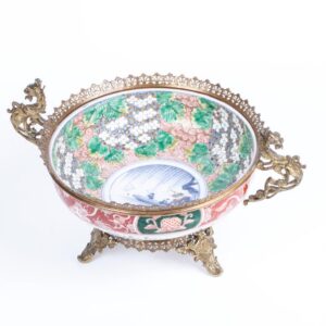 Antique Chinese fruit bowl on legs — image 2