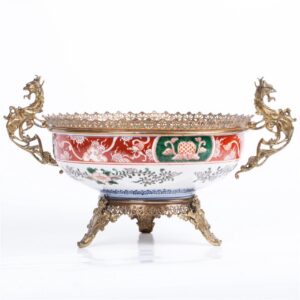 Antique Chinese fruit bowl on legs — image 3