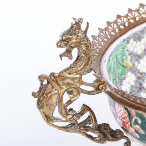 Antique Chinese fruit bowl on legs — image 5