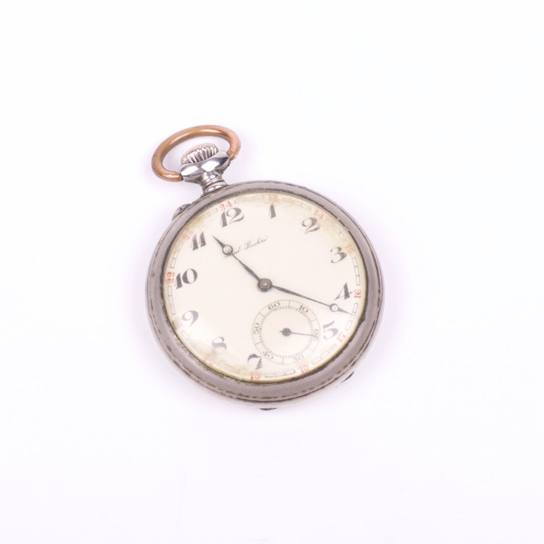 Metal pocket watch "Paul Buhre Le Loucle". — image 1
