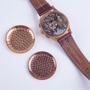 Gold 18k "Chronographe Suisse" chronograph wristwatch. — image 4