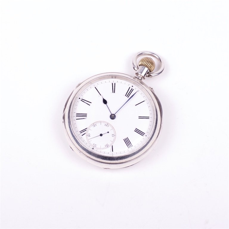 Silver pocket watch "Manchester". — image 1