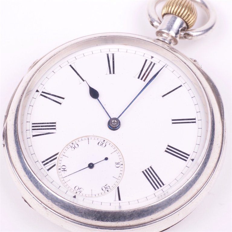 Silver pocket watch "Manchester". — image 2