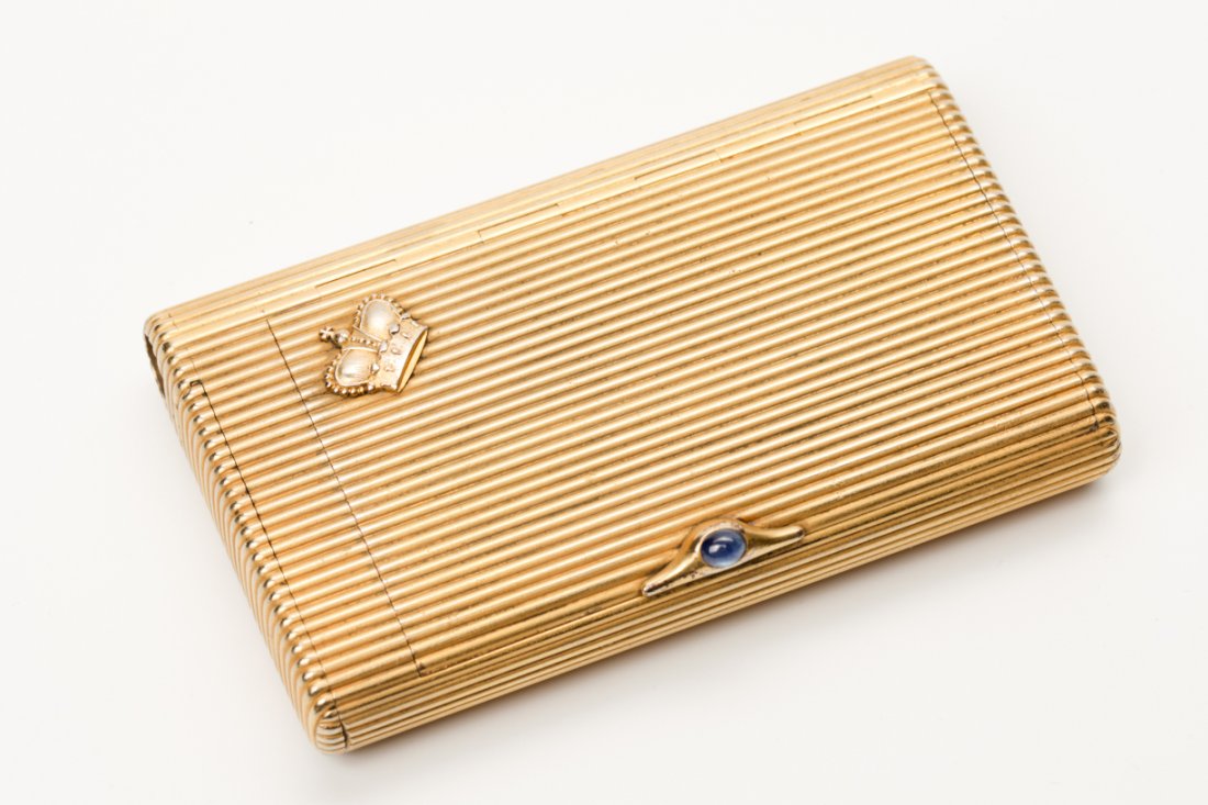 Russian steel and gold cigarette case. — image 1