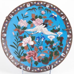 A pair of Japanese Meiji Period cloisonne enamel dishes — image 3