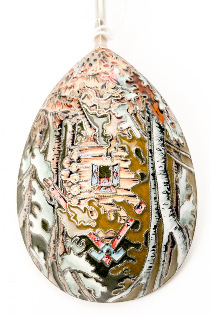 Russian silver and enamel spoon. — image 3