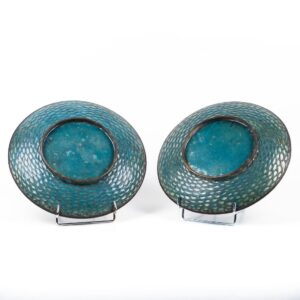 A pair of Japanese Meiji Period cloisonne enamel dishes — image 4